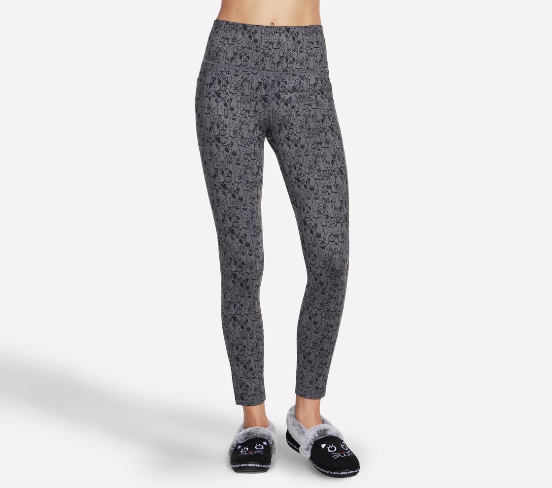 BOBS GOSTRETCH HAPPY PUP LEGGING, BLACK/CHARCOAL