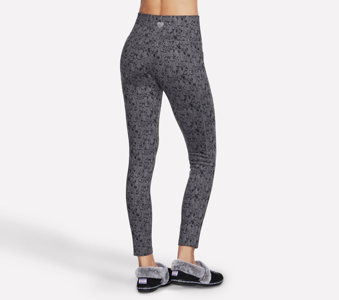 BOBS GOSTRETCH HAPPY PUP LEGGING, BLACK/CHARCOAL