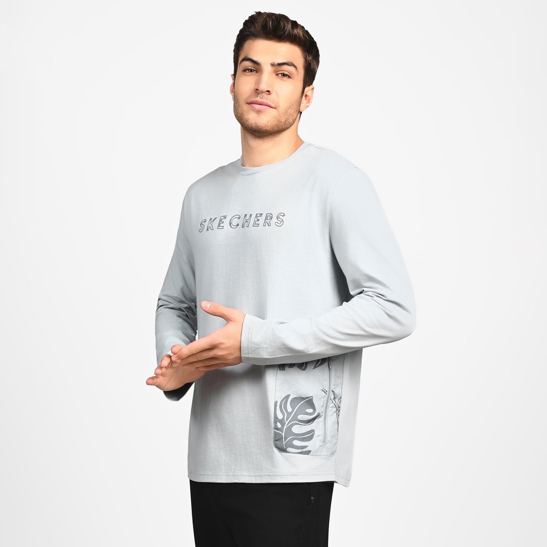OASIS RANGER TEE, GREY/WHITE
