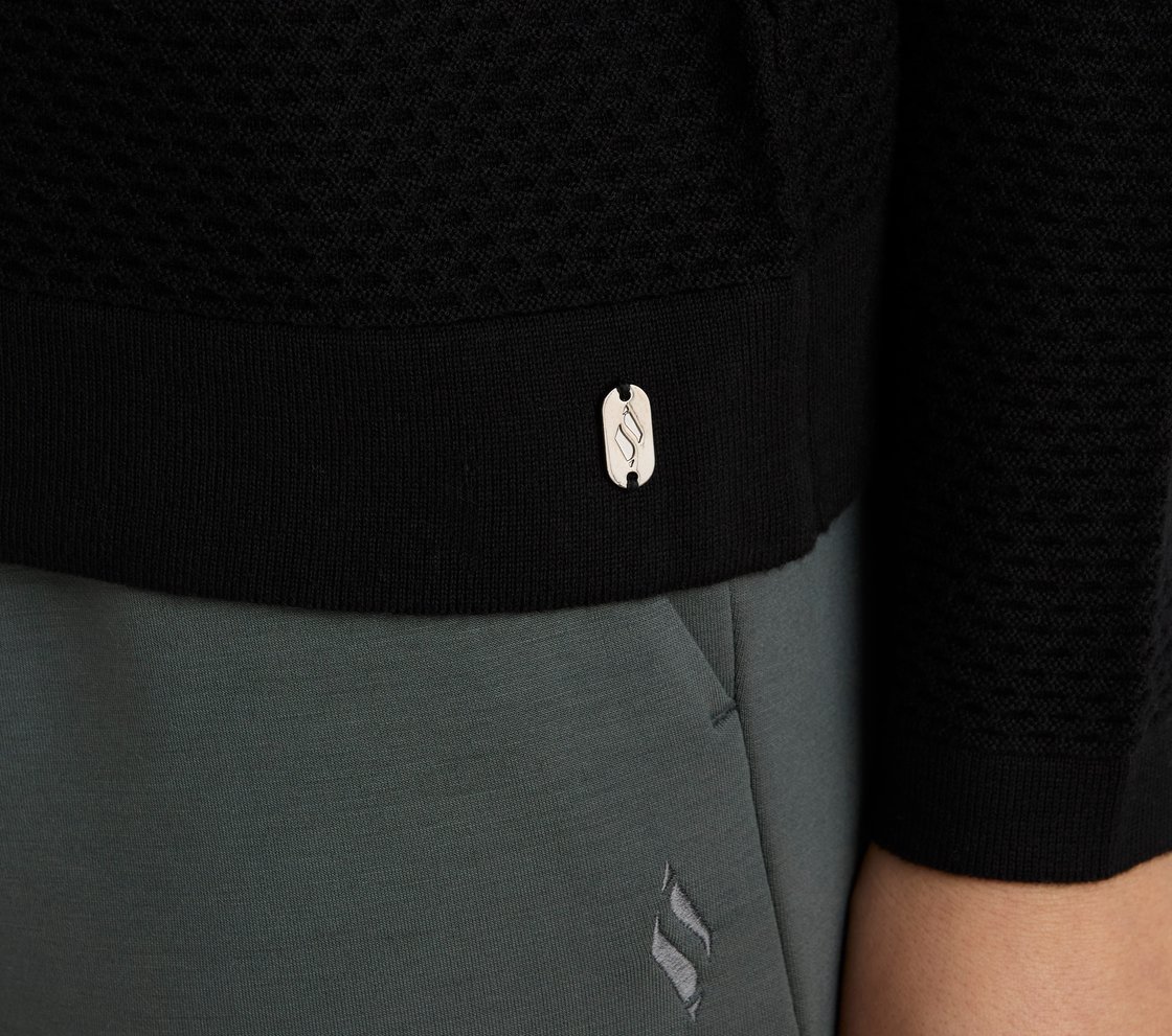 FLATKNIT FULL SLEEVE TEE, BLACK