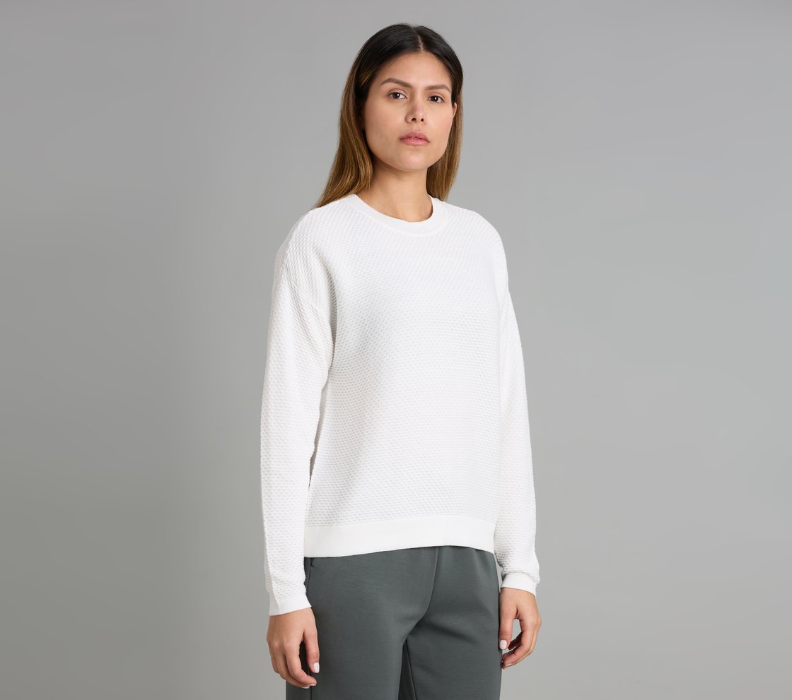 FLATKNIT FULL SLEEVE TEE, WHITE