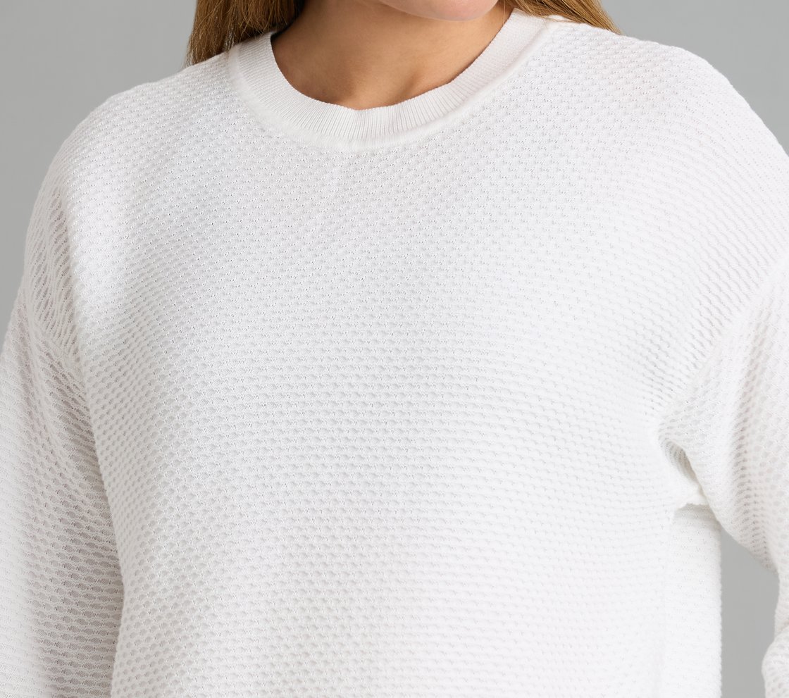 FLATKNIT FULL SLEEVE TEE, WHITE