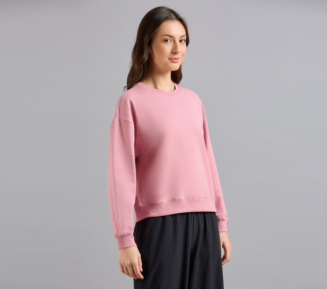 DROP SHOULDER SWEATSHIRT, PURPLE/YELL