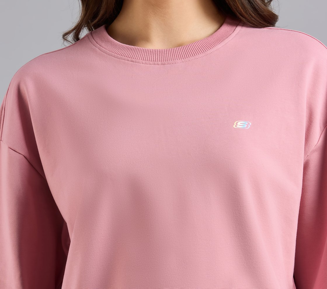DROP SHOULDER SWEATSHIRT, PURPLE/YELL
