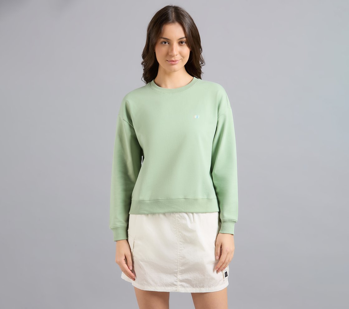 DROP SHOULDER SWEATSHIRT, YELLOW/BLUE