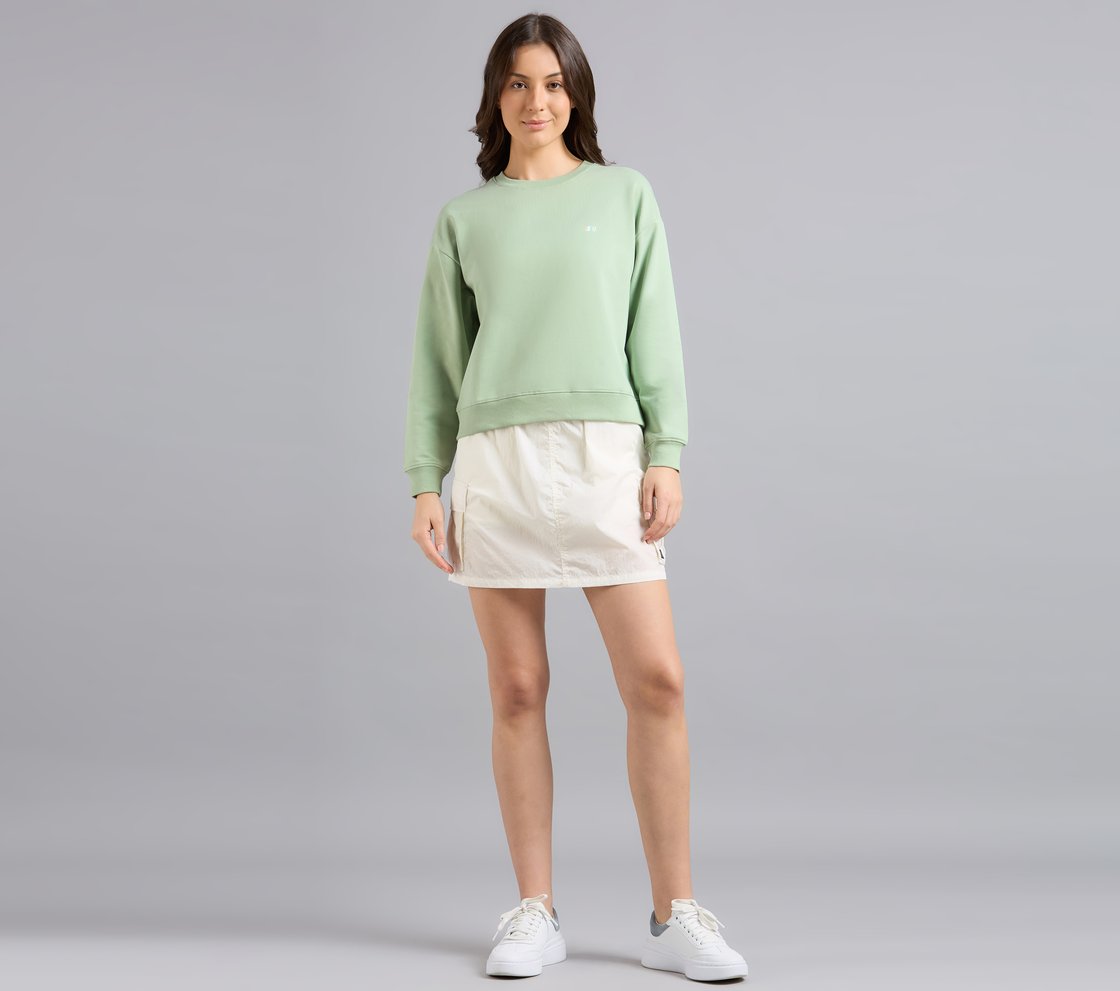 DROP SHOULDER SWEATSHIRT, YELLOW/BLUE Apparel Right View