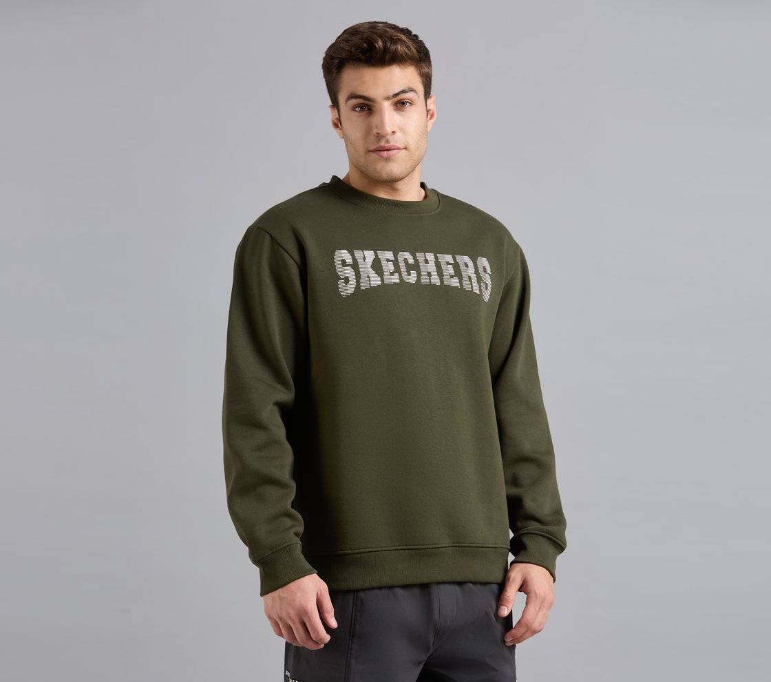 FRONT LINEAR BRANDING SWEATSHIRT,  Apparel Bottom View