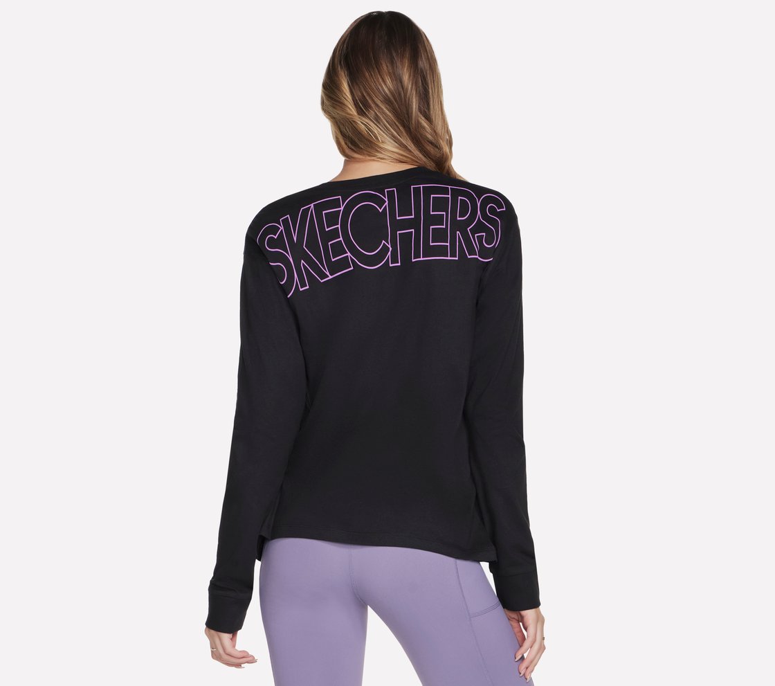 SPRINT LONG SLEEVE T-SHIRT, BBBBLACK Apparel Top View