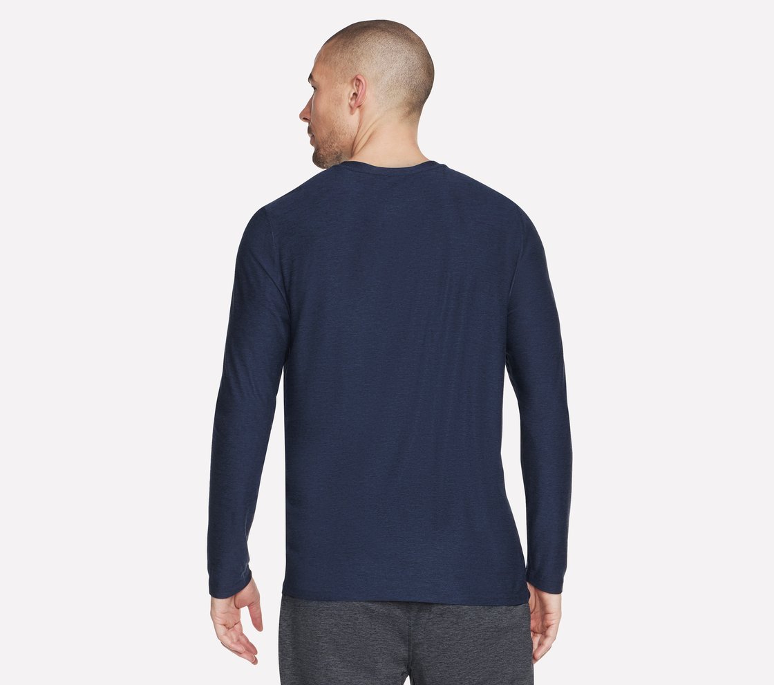 GODRI ALL DAY L/S T-SHIRT, NNNAVY Apparel Top View