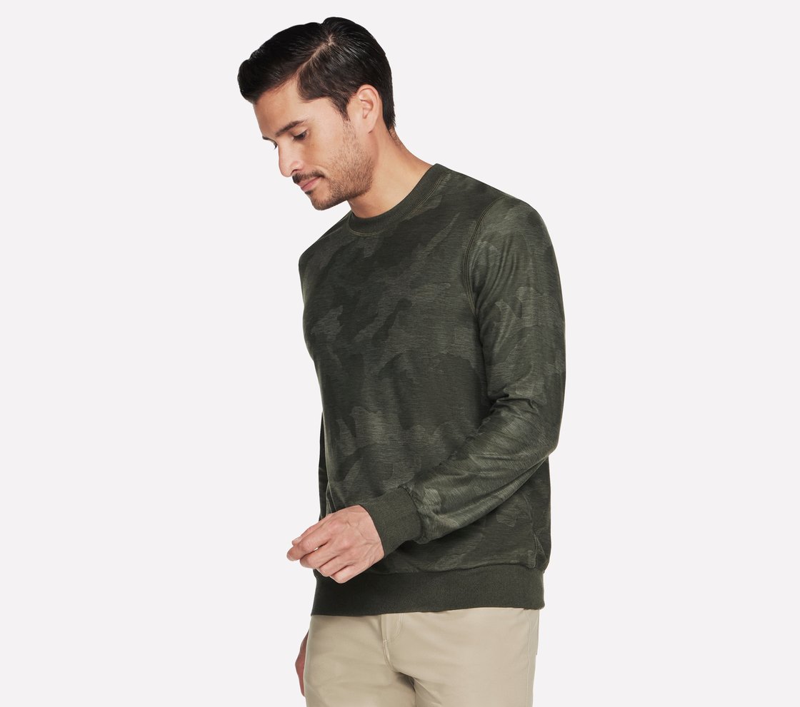 SKECH KNITS ULTRA GO LITE OLI, NATURAL/GREEN Apparel Bottom View