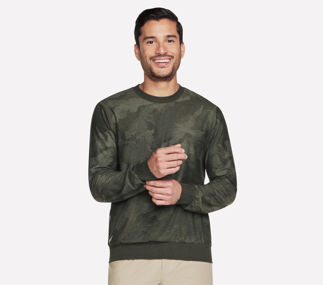 SKECH KNITS ULTRA GO LITE OLI, NATURAL/GREEN Apparel Left View