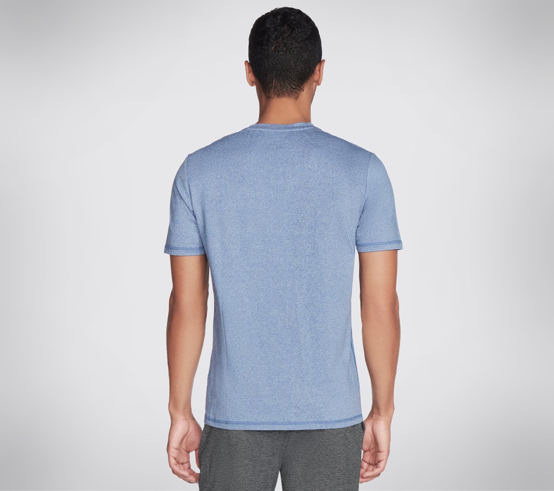SKECH-AIR T-SHIRT, BLUE/WHITE Apparel Top View