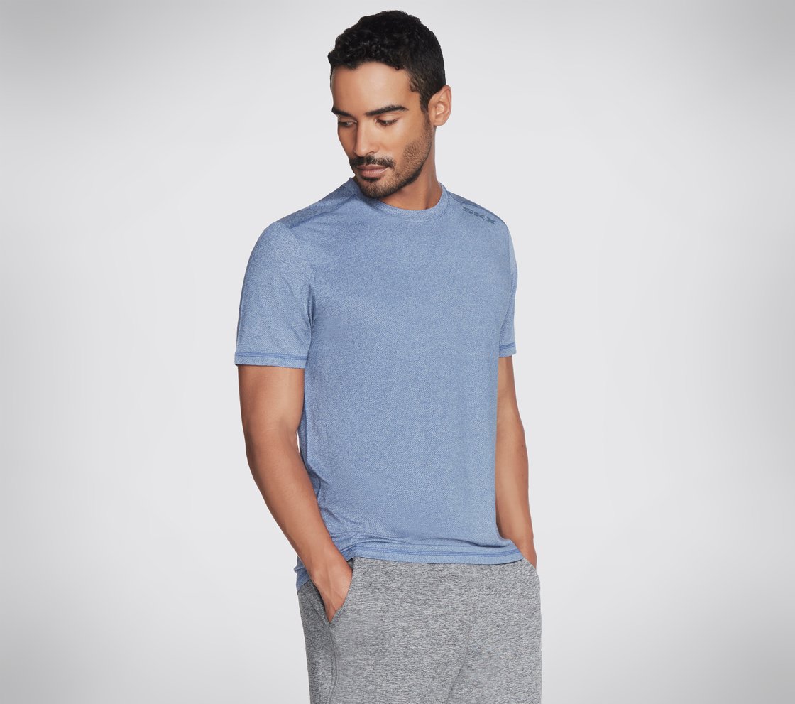 SKECH-AIR T-SHIRT, BLUE/WHITE Apparel Left View