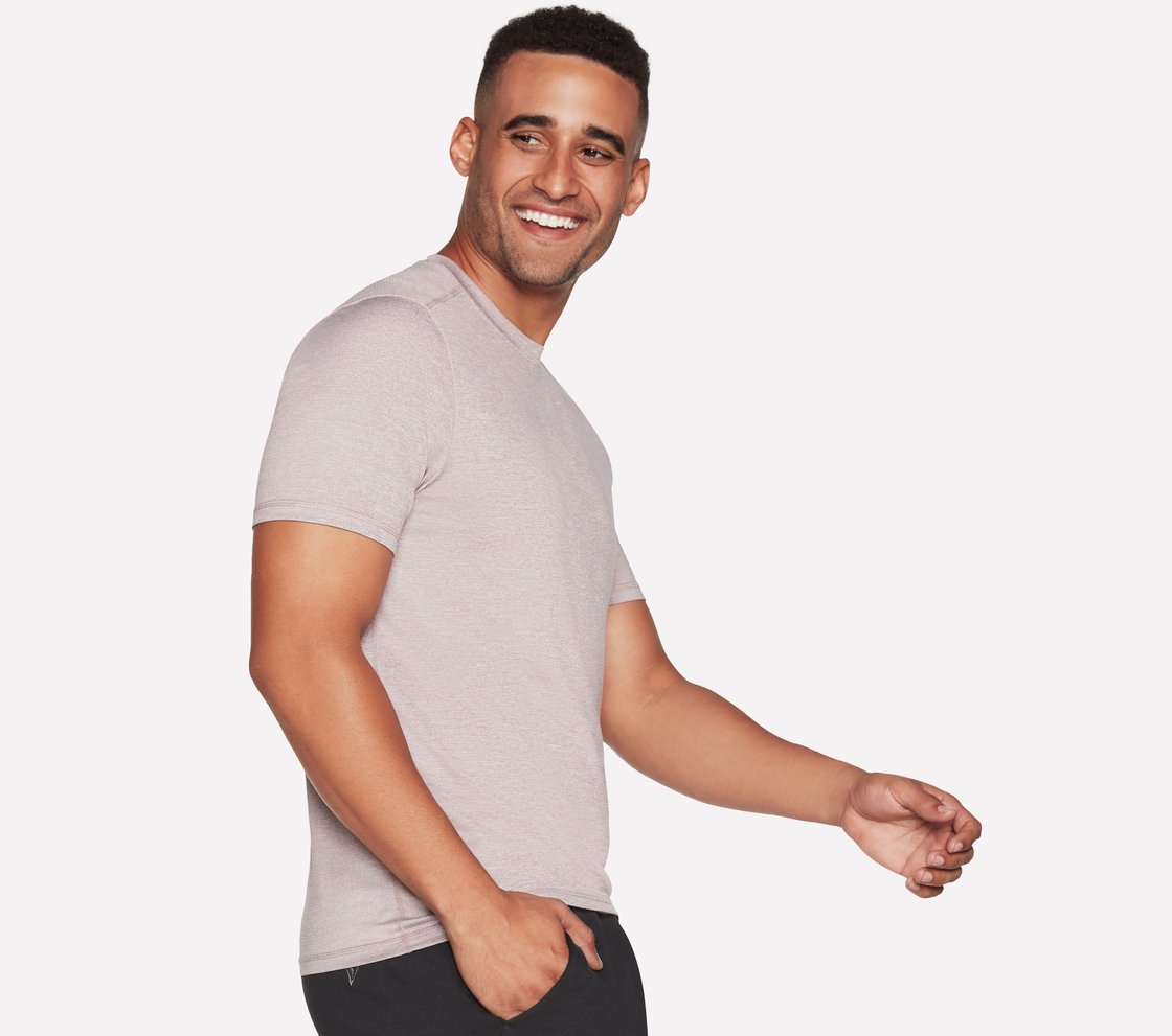 SKECH-AIR T-SHIRT, TAUPE/LAVENDER Apparel Bottom View