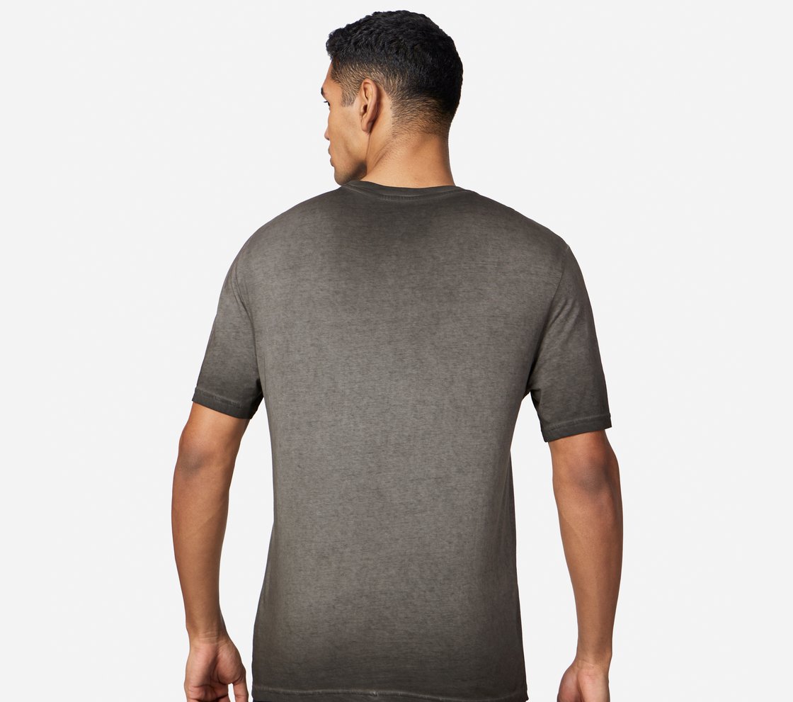 SKECH DYE FLAG T-SHIRT, BBBBLACK Apparel Bottom View