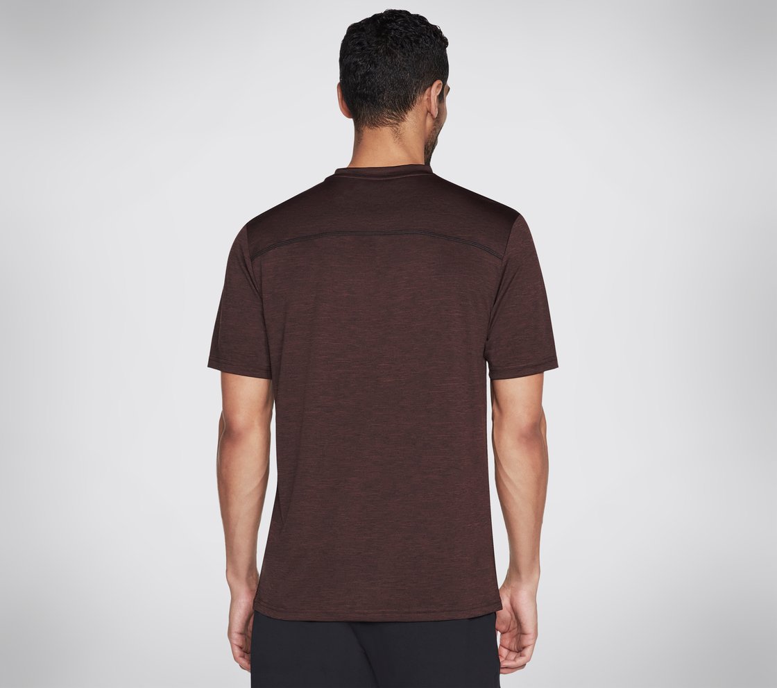 ON THE ROAD T-SHIRT, BURGUNDY Apparel Top View
