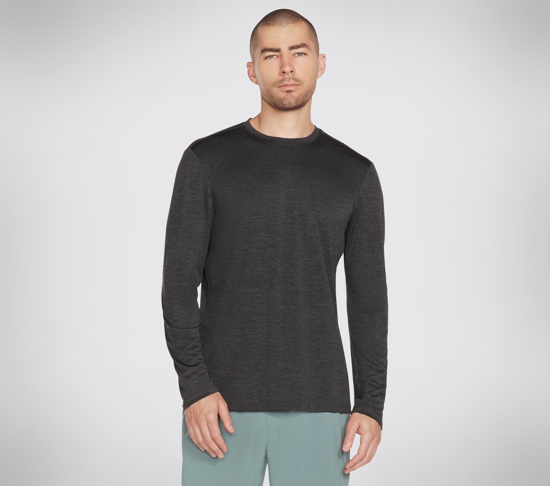 ON THE ROAD LS, BLACK/CHARCOAL Apparel Lateral View