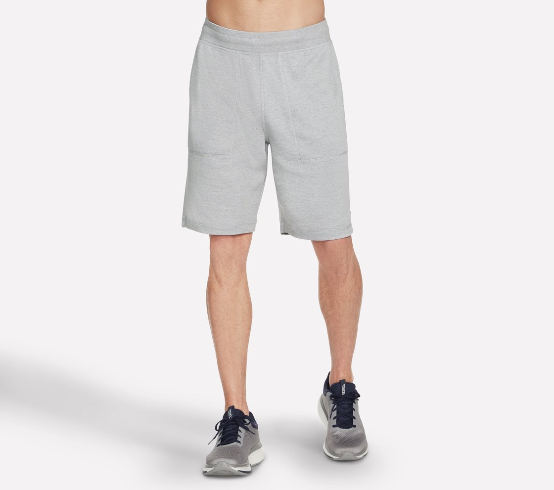 GOKNIT PIQUE 9IN SHORT, LIGHT GREY Apparel Lateral View