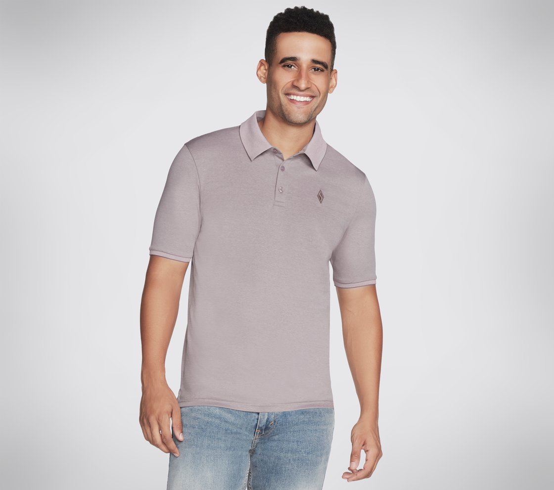 OFF DUTY POLO, TAUPE/LAVENDER