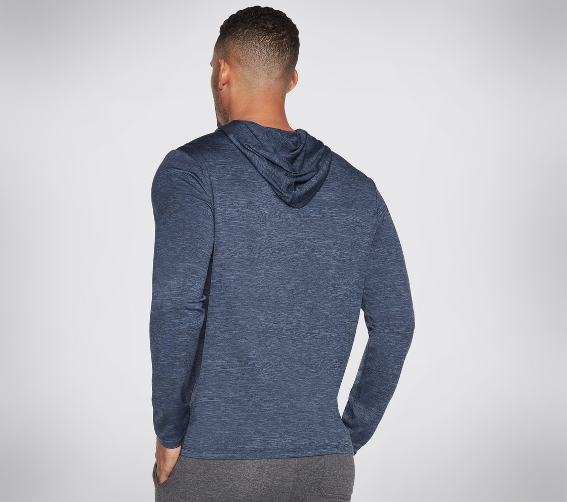 ON THE ROAD HOODED LS, BLUE/GREY