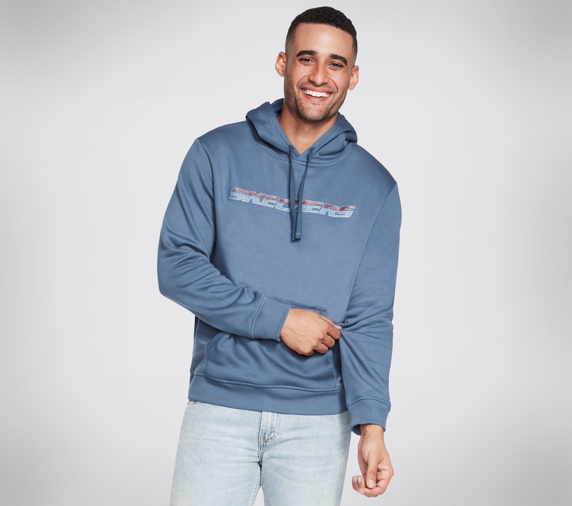 SKECHERS HERITAGE GRID PULLOV, DARK DENIM Apparel Lateral View