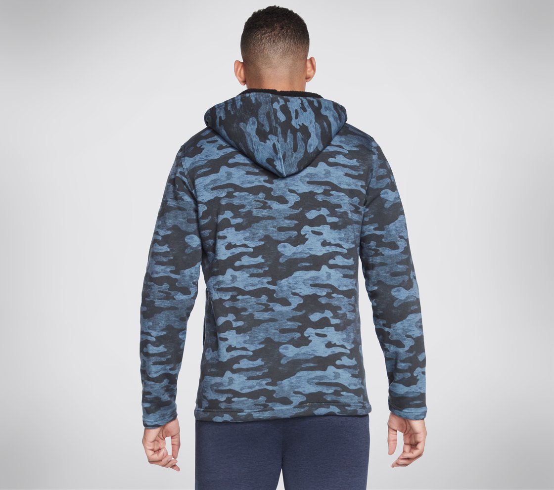 SKECH-SWEATS CAMO LOUNGE SHER, NAVY/MULTI Apparel Top View