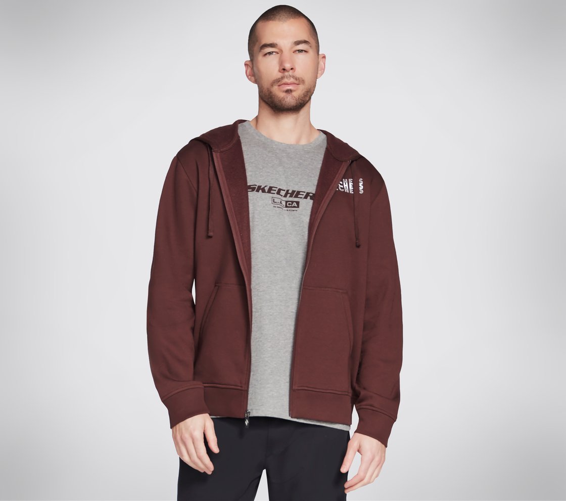 SKX TAKE OVER FZ HOODIE, BURGUNDY Apparel Lateral View