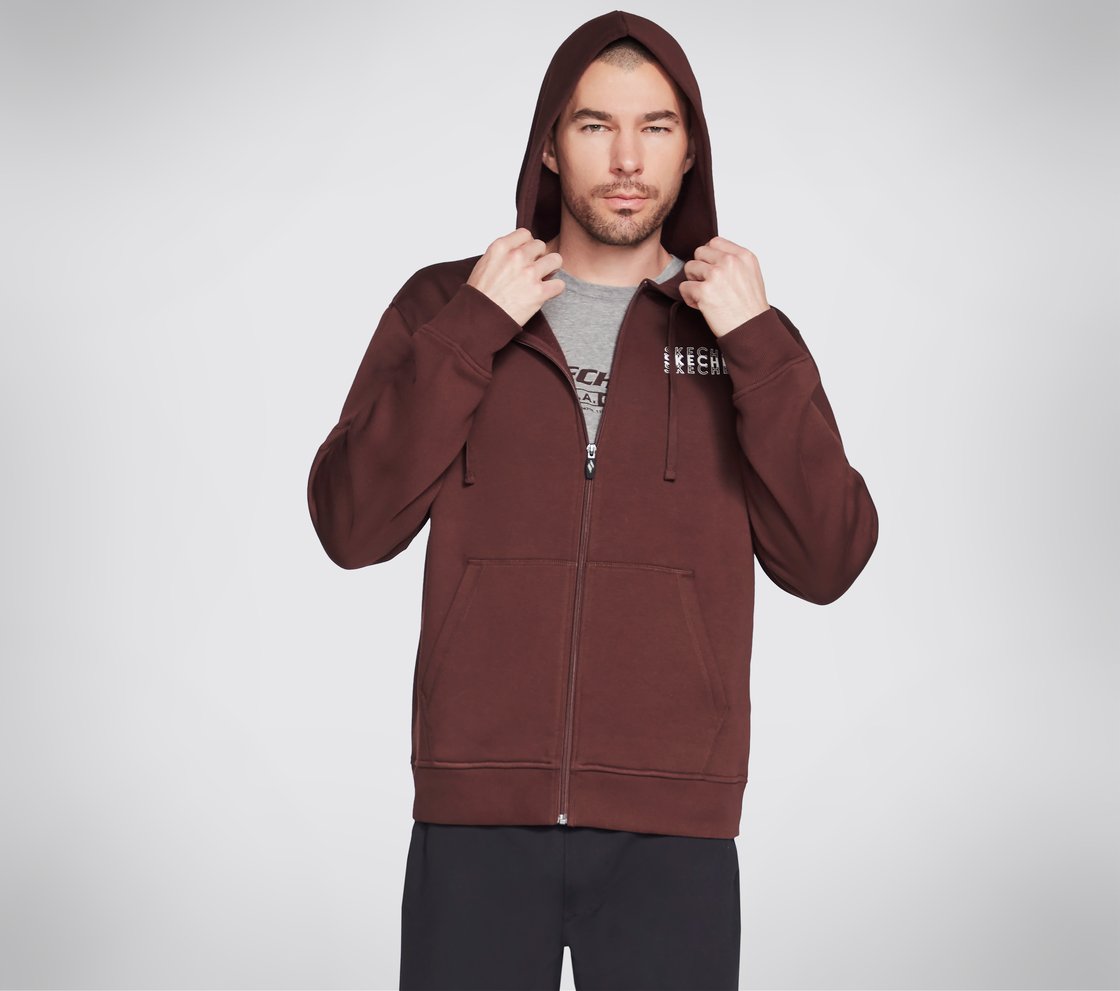 SKX TAKE OVER FZ HOODIE, BURGUNDY