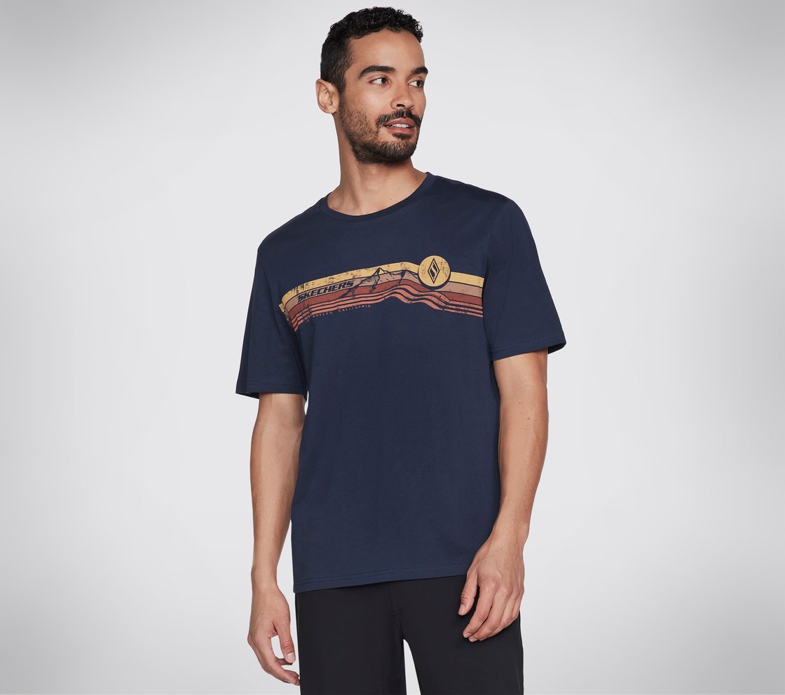 SKECHERS BIG ADVENTURE T-SHIRT, NNNAVY Apparel Lateral View