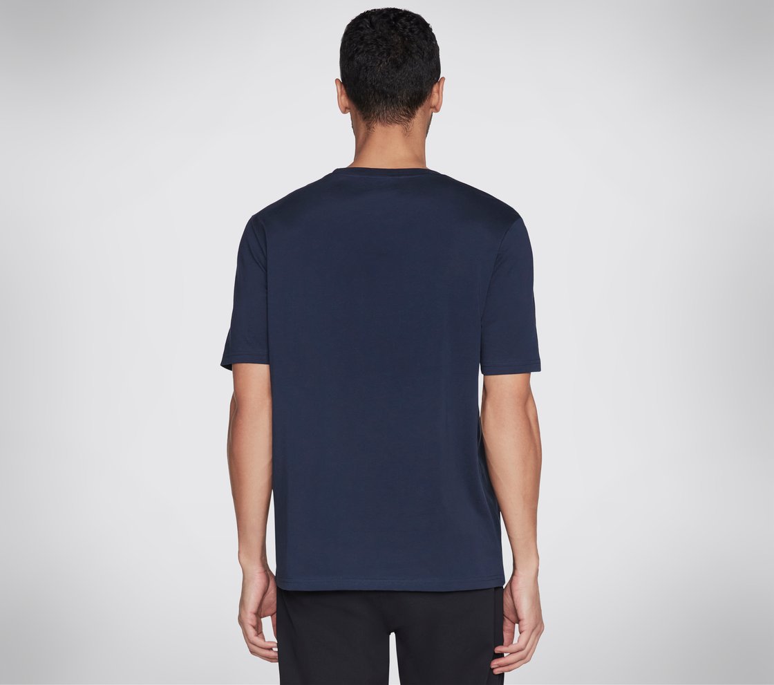 SKECHERS BIG ADVENTURE T-SHIRT, NNNAVY Apparel Top View