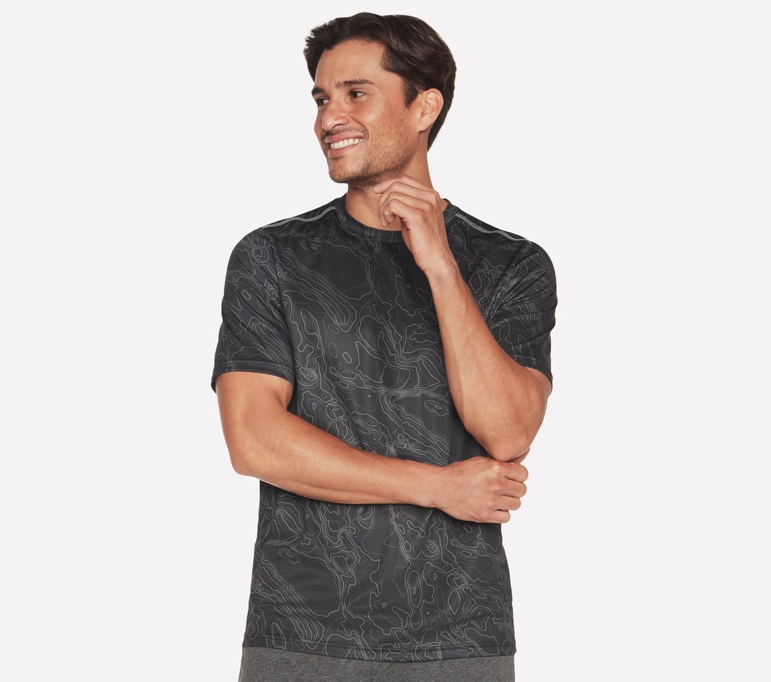 ON THE ROAD PRINTED T-SHIRT, BLACK/OLIVE