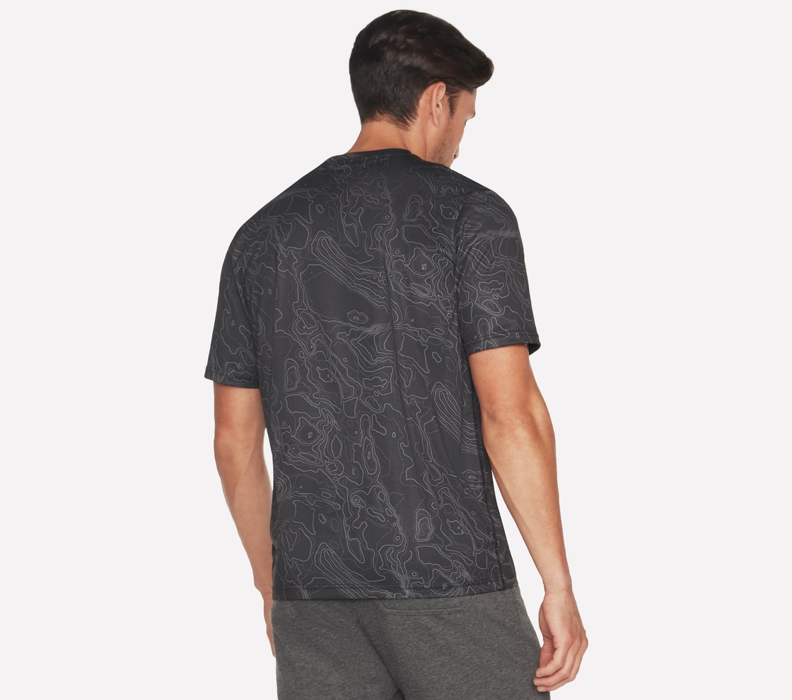 ON THE ROAD PRINTED T-SHIRT, BLACK/OLIVE Apparel Top View