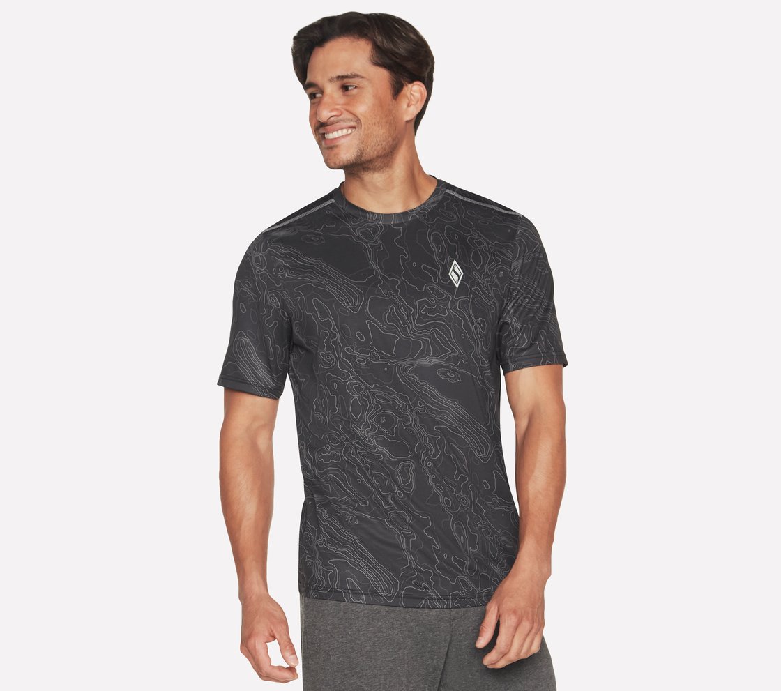 ON THE ROAD PRINTED T-SHIRT, BLACK/OLIVE Apparel Bottom View