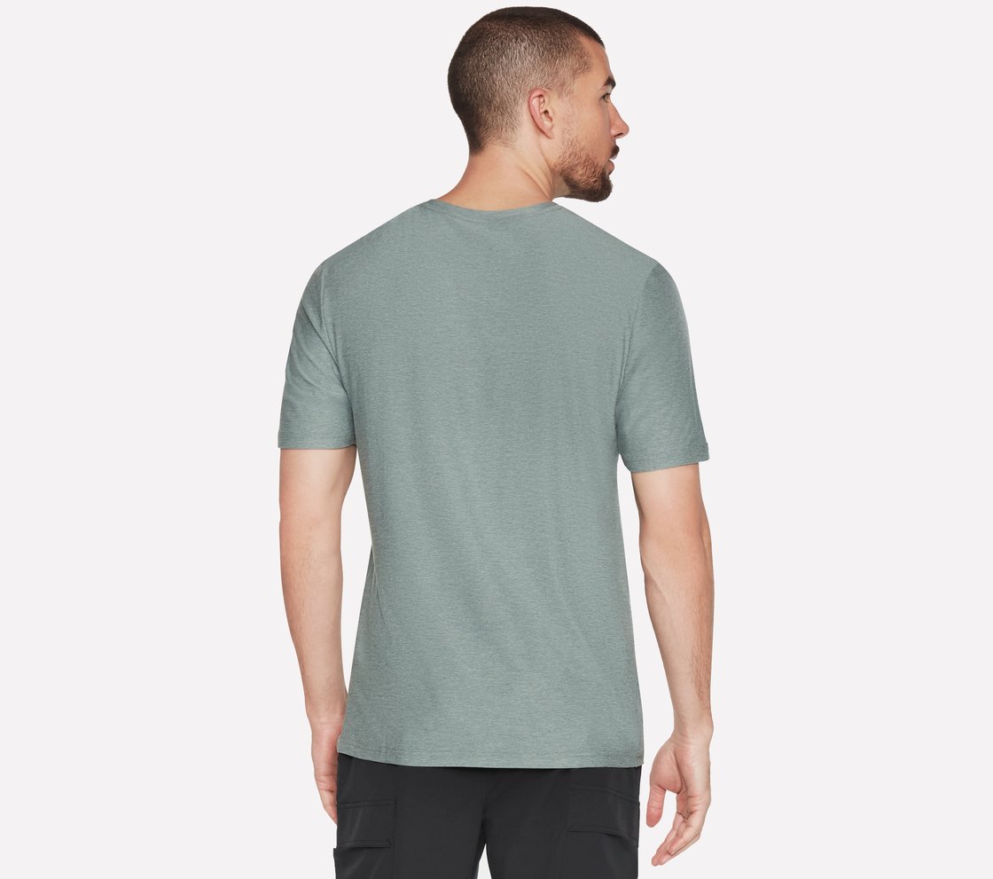 GODRI ALL DAY T-SHIRT, TEAL/BLUE Apparel Top View