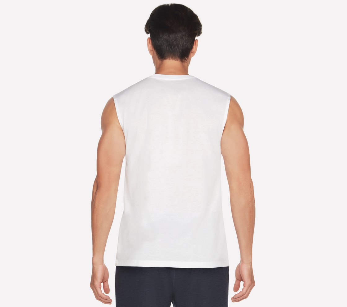 FLAG MUSCLE TANK, WWWHITE Apparel Top View