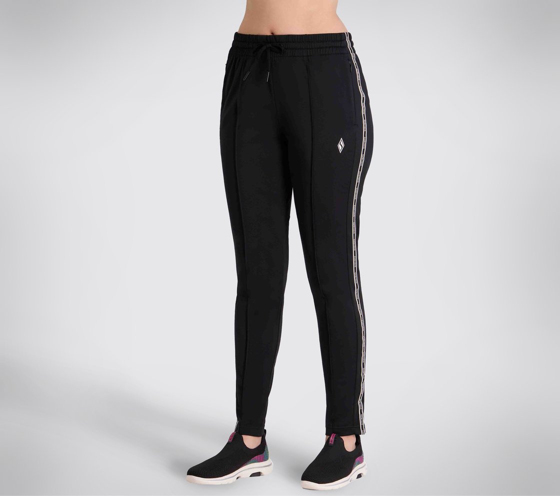 BRANDED KNIT TAPE PANT, BBBBLACK