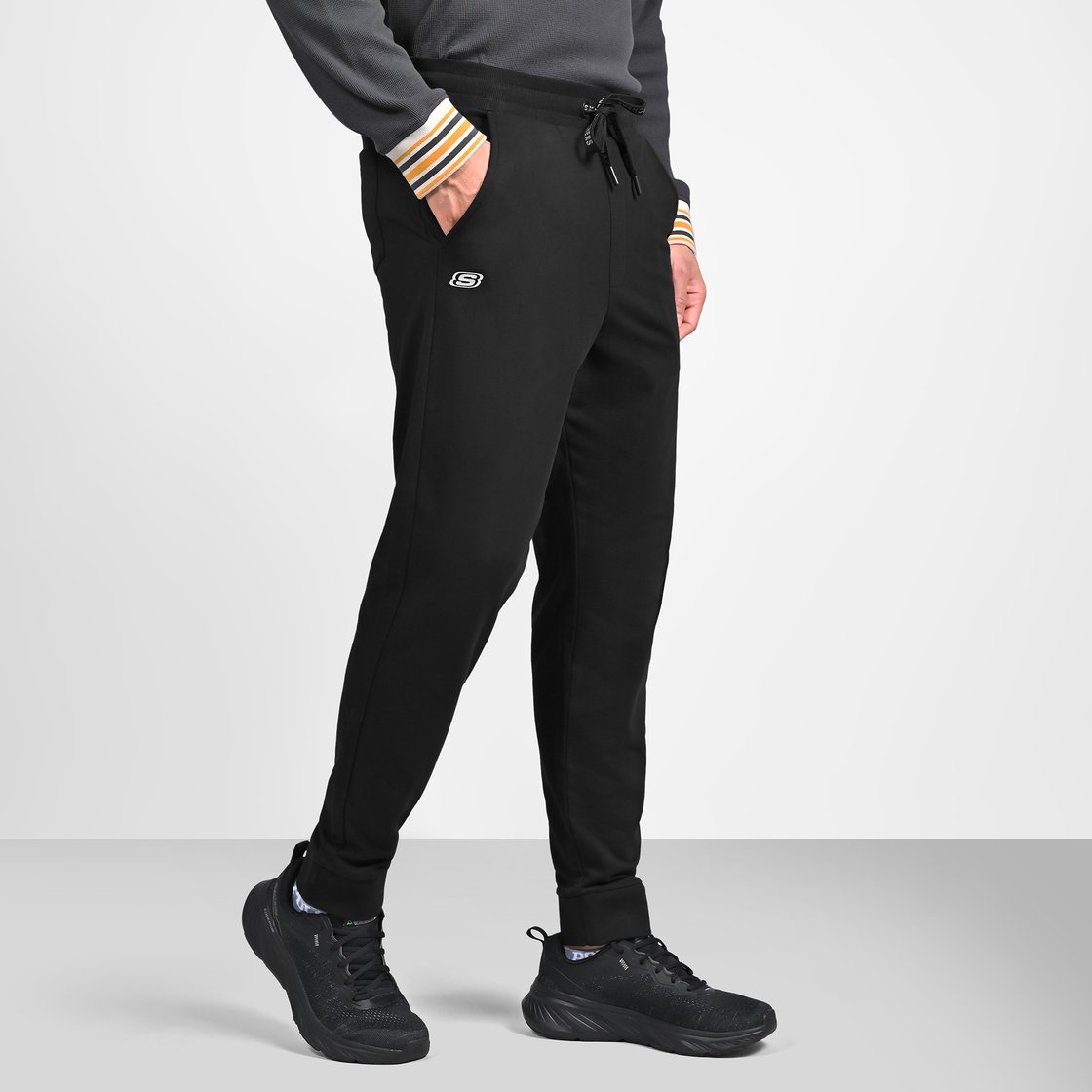 EARTH PEACE JOGGERS, BLACK/CHARCOAL/BLUE