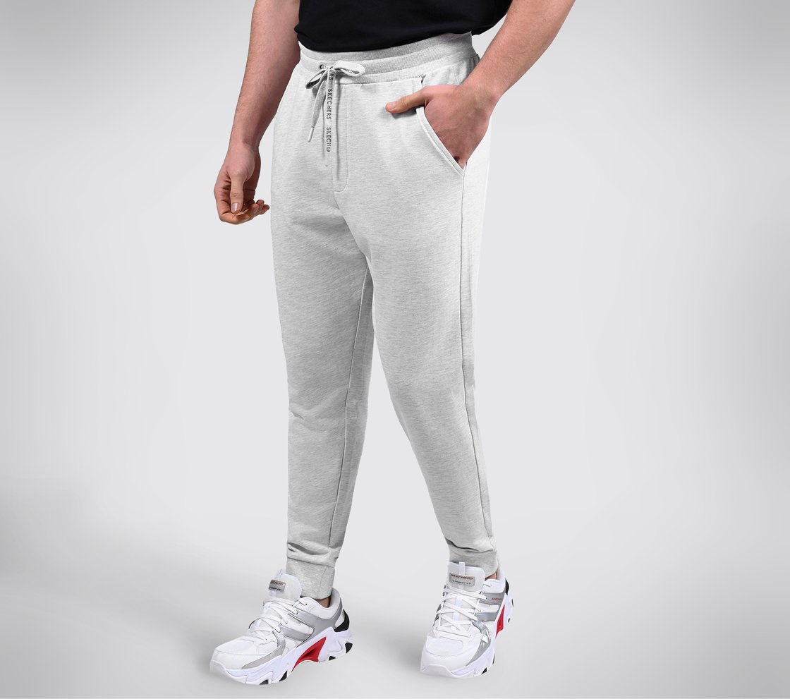 EARTH PEACE JOGGERS, WHITE/TAN Apparel Top View