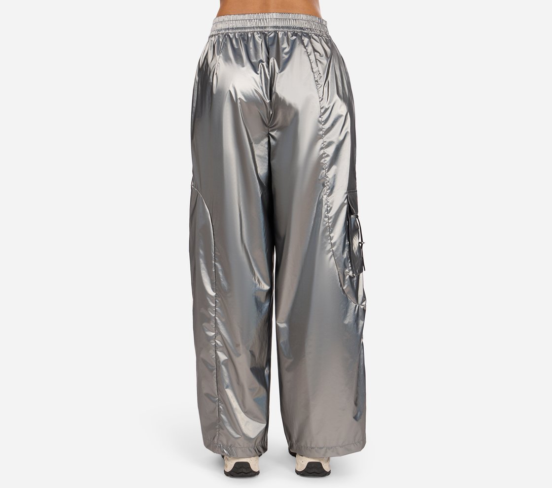 MULTI PANELLED METALLIC CARGO, AQUA/LIME