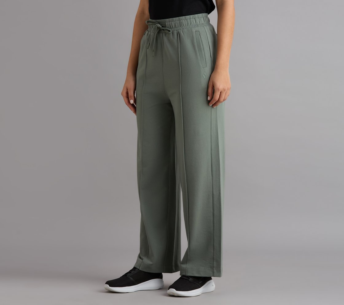 PIN TUCK PANTS, BROWN/OLIVE Apparel Top View