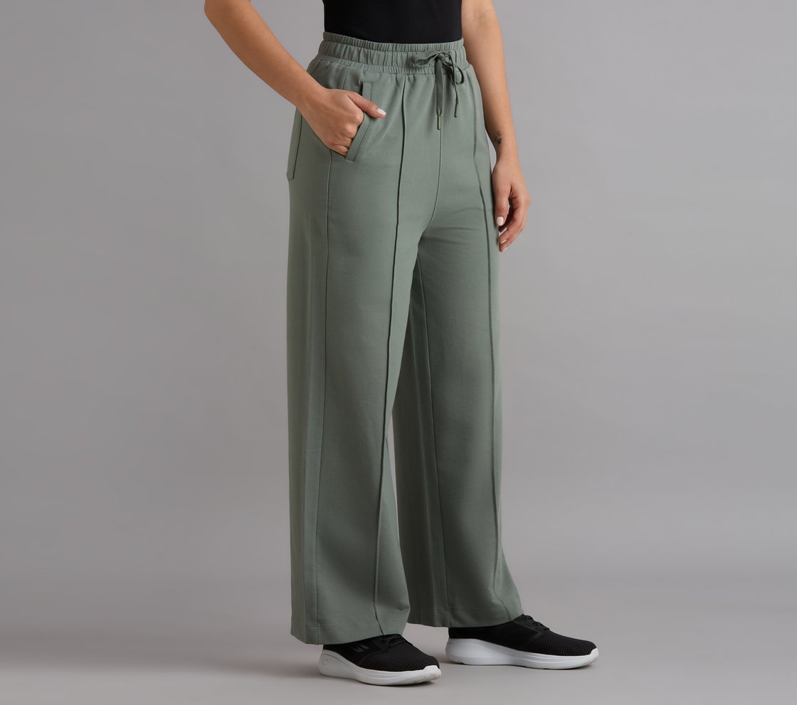 PIN TUCK PANTS, BROWN/OLIVE Apparel Bottom View