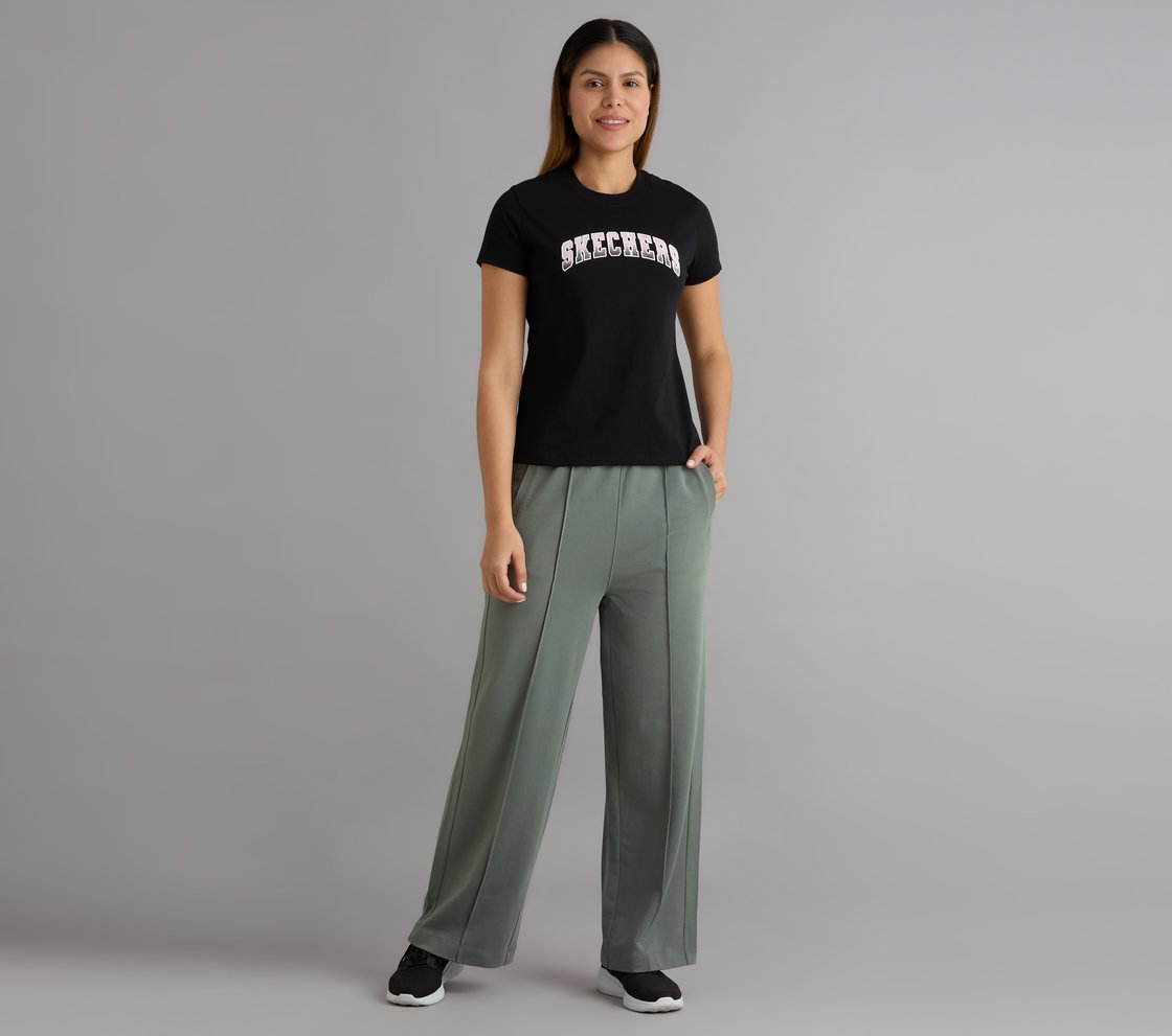 PIN TUCK PANTS, BROWN/OLIVE Apparel Right View