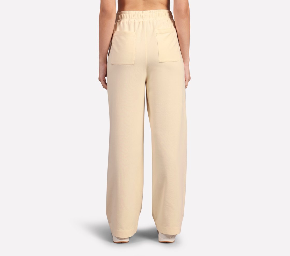 PIN TUCK PANTS, NATURAL/BLUE