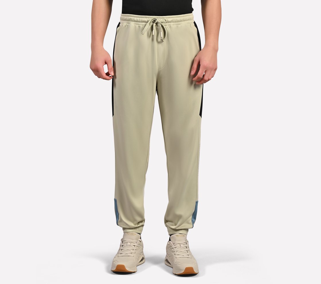SKECHERS LIFESTYLE JOGGER, NATURAL/SILVER Apparel Lateral View