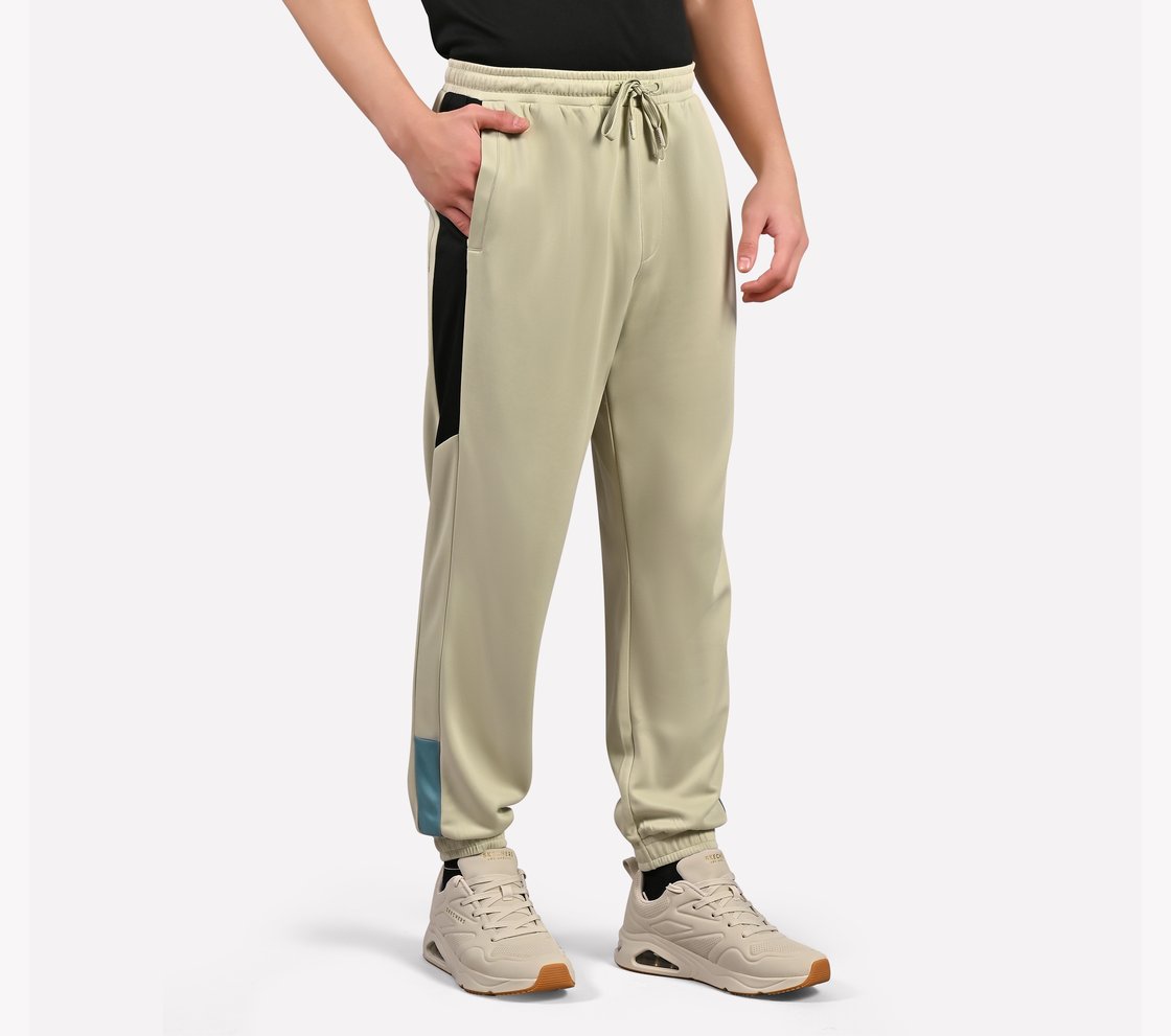 SKECHERS LIFESTYLE JOGGER, NATURAL/SILVER Apparel Bottom View