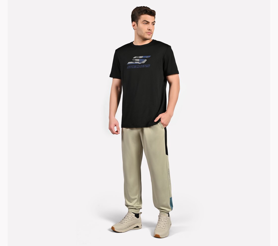 SKECHERS LIFESTYLE JOGGER, NATURAL/SILVER Apparel Right View