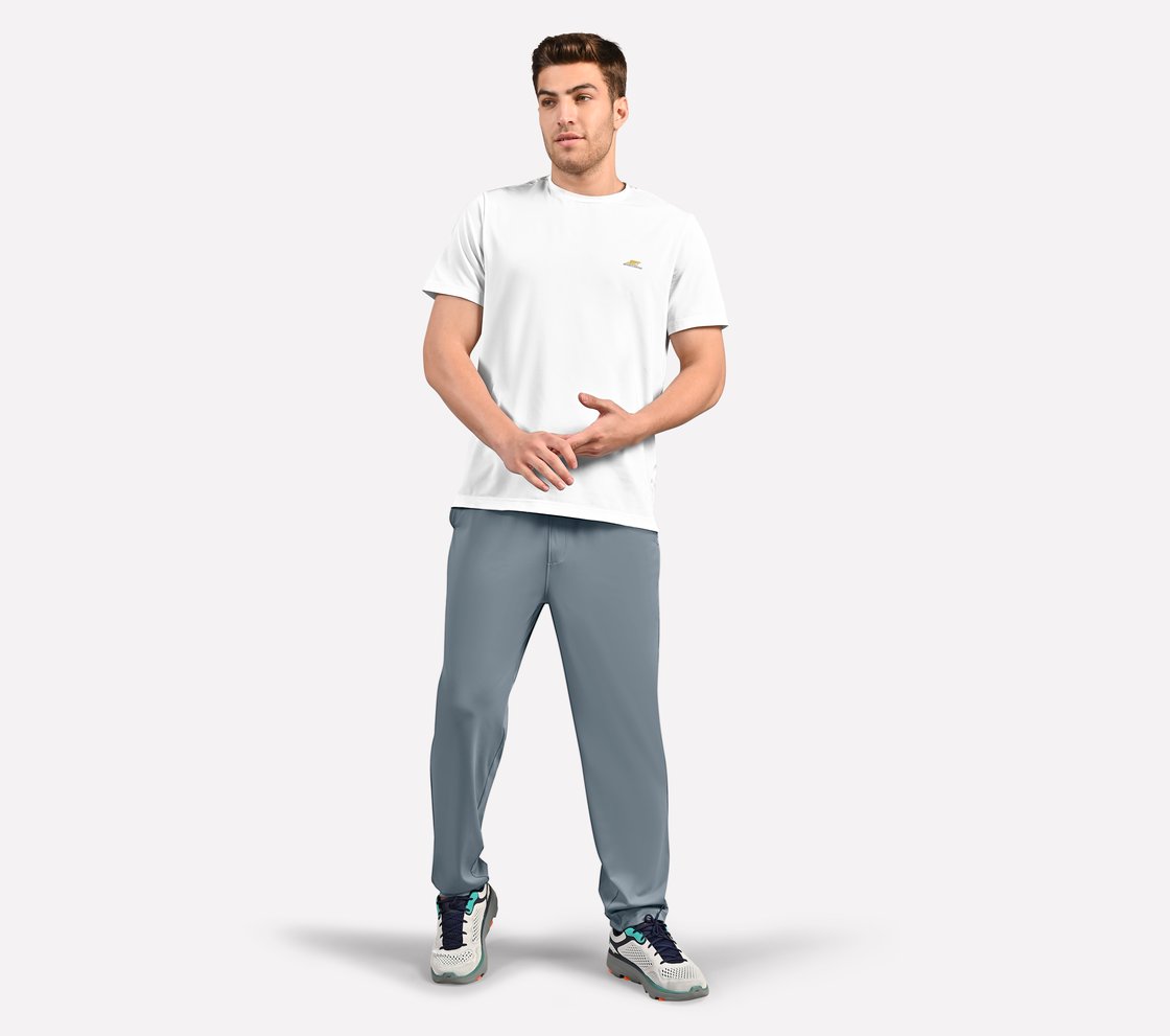 PEFORMANCE BASIC PANTS, LT.GRAY/BLUE Apparel Right View