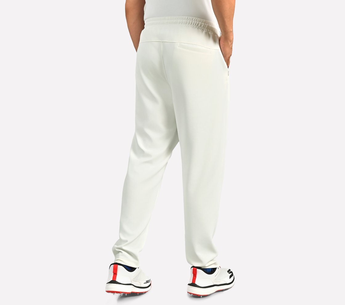 CRICKET PINTUCK JOGGER, WHITE Apparel Left View