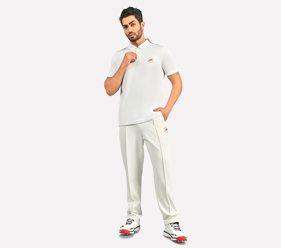 CRICKET PINTUCK JOGGER, WHITE Apparel Right View