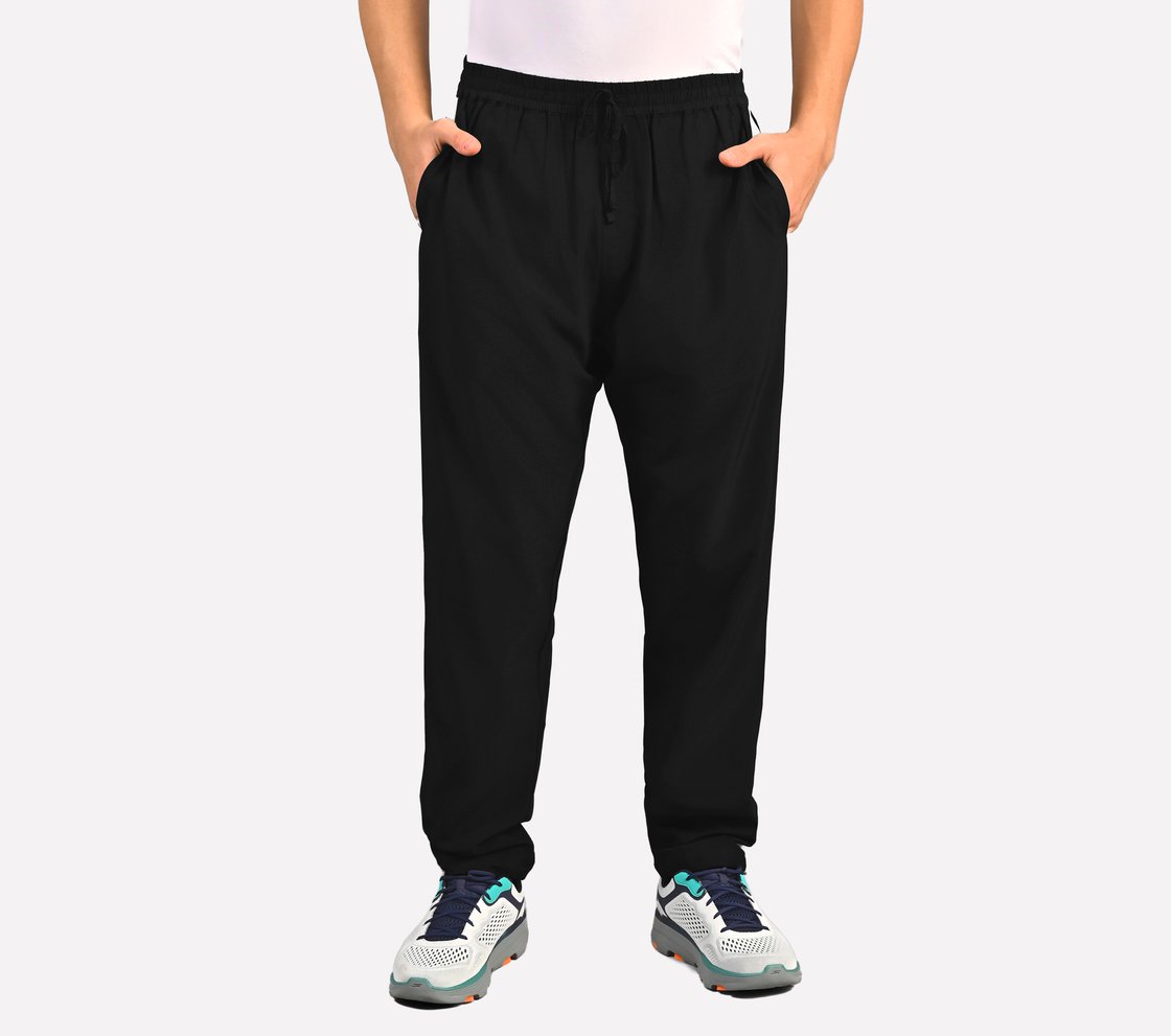 MENS COLORBLOCK TRACK PANT, BLACK Apparel Lateral View